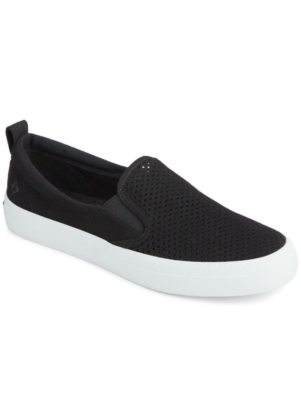New Sperry Crest Twin Gore Perforated Slip On Sneaker